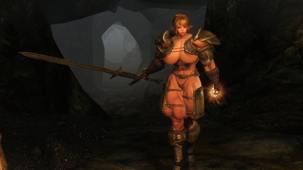 HUGE Muscle female mod for Skyrim (size bodies S-M-L-XL) 35
