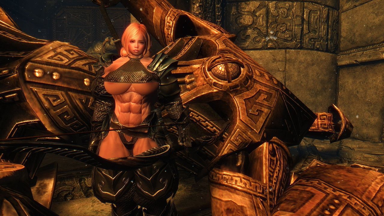 HUGE Muscle female mod for Skyrim (size bodies S-M-L-XL) 36