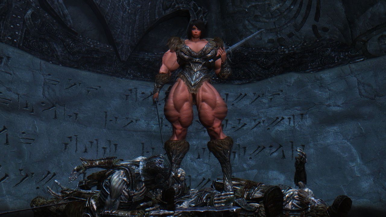 HUGE Muscle female mod for Skyrim (size bodies S-M-L-XL) 39