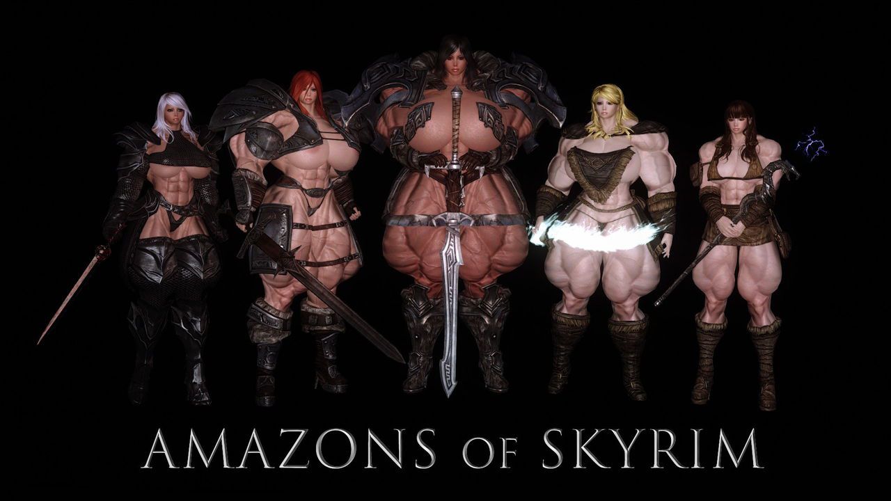 HUGE Muscle female mod for Skyrim (size bodies S-M-L-XL) 4
