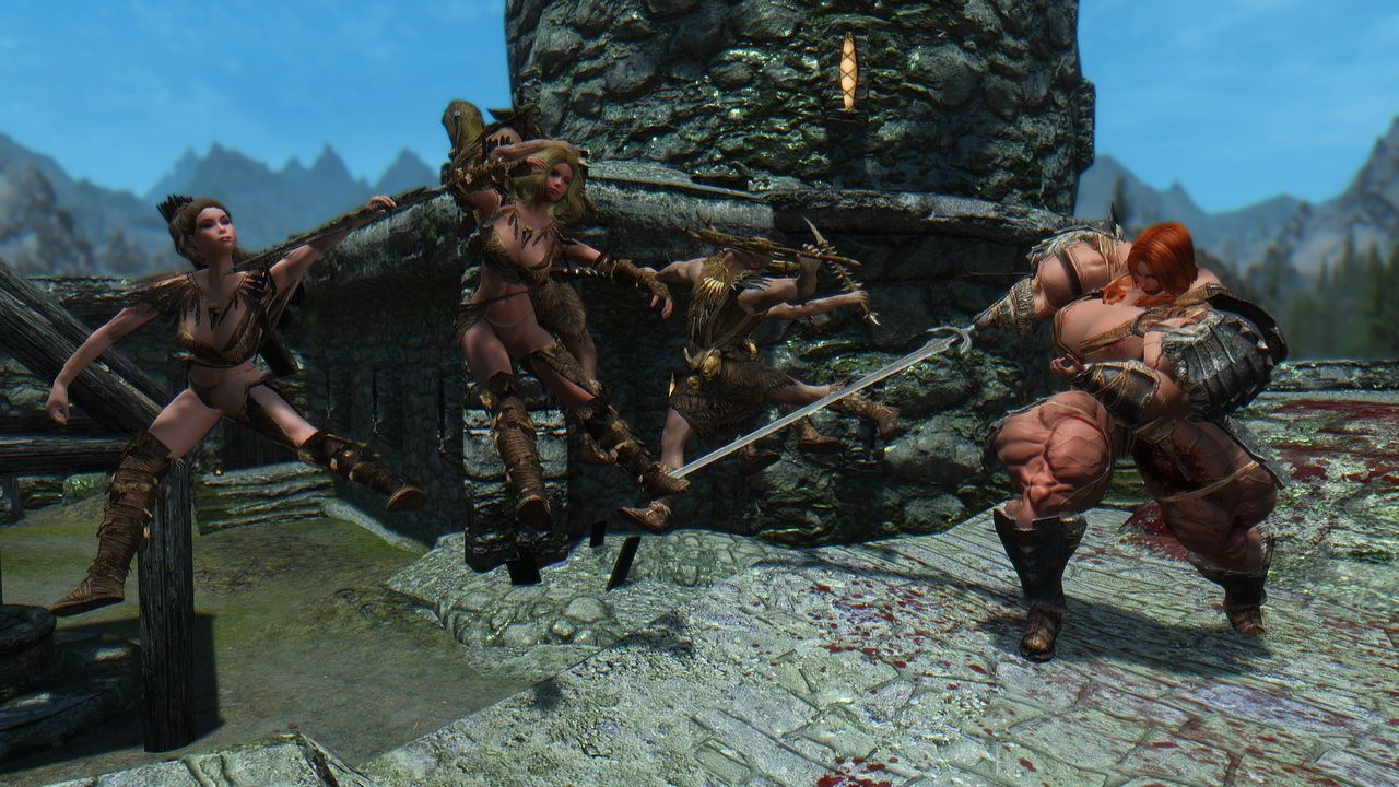 HUGE Muscle female mod for Skyrim (size bodies S-M-L-XL) 51