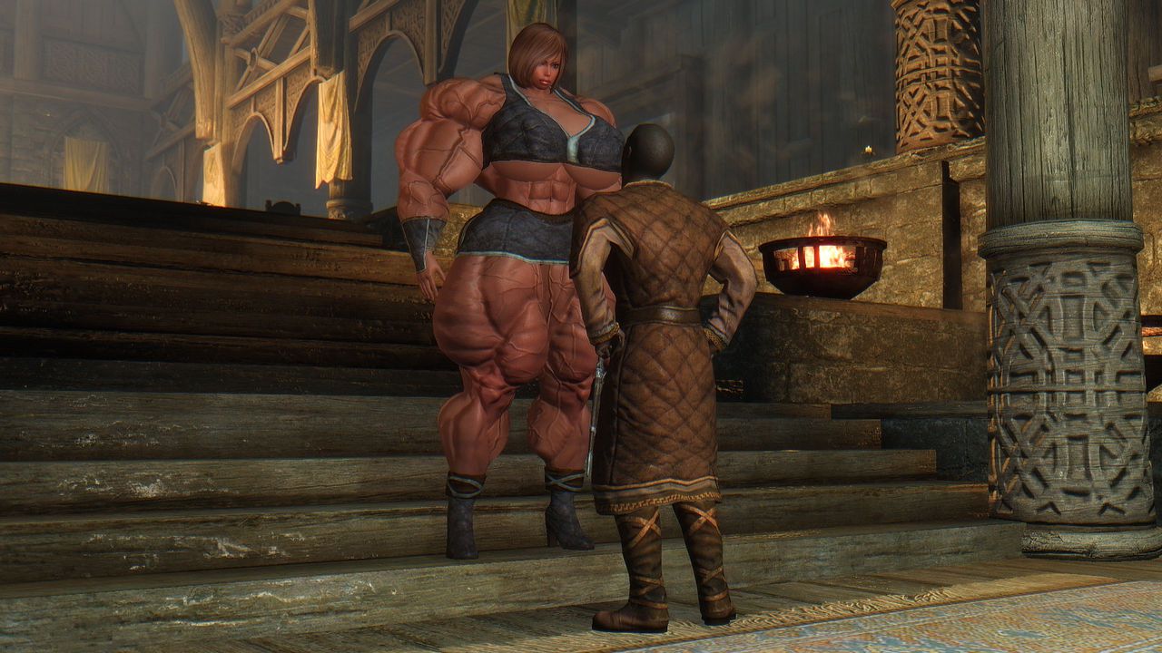 HUGE Muscle female mod for Skyrim (size bodies S-M-L-XL) 53
