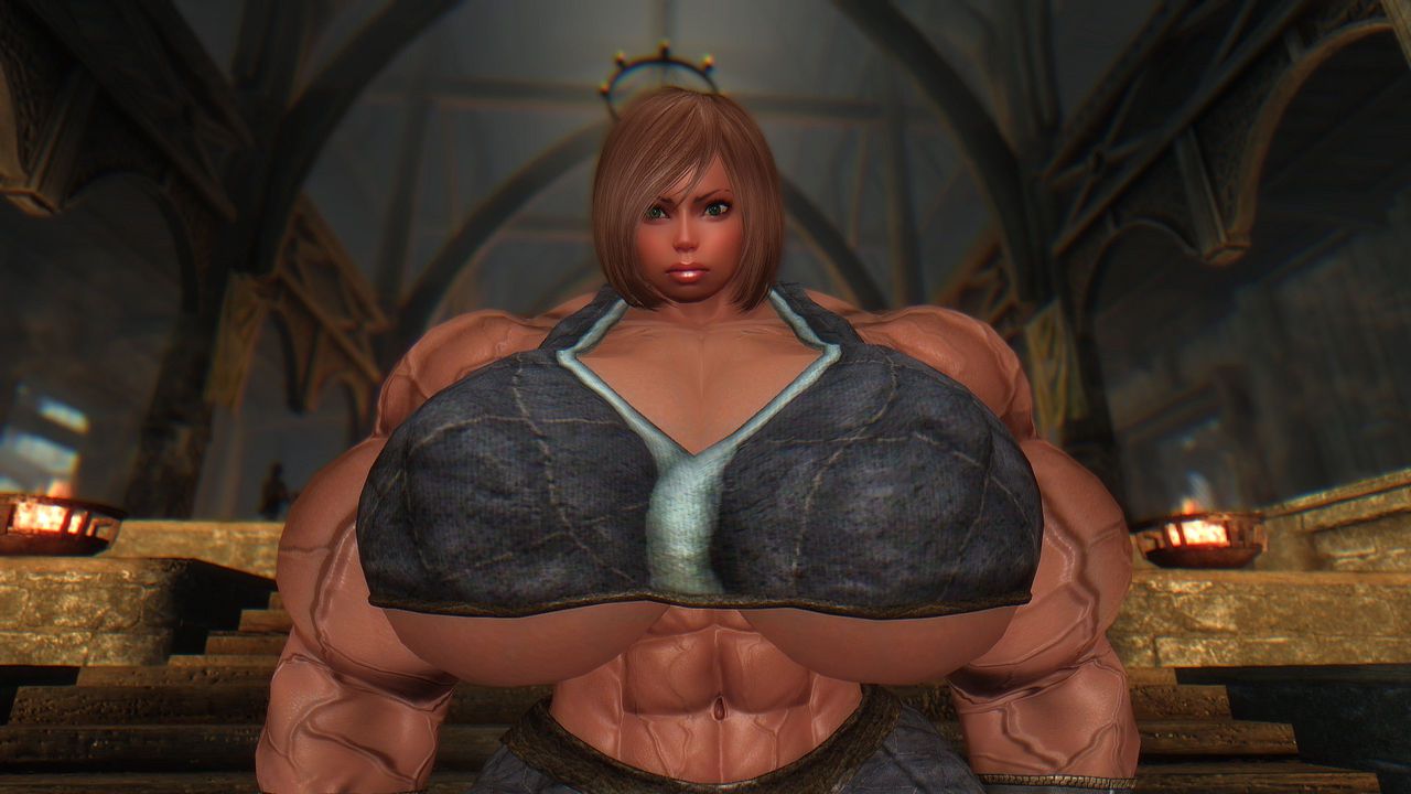 HUGE Muscle female mod for Skyrim (size bodies S-M-L-XL) 55