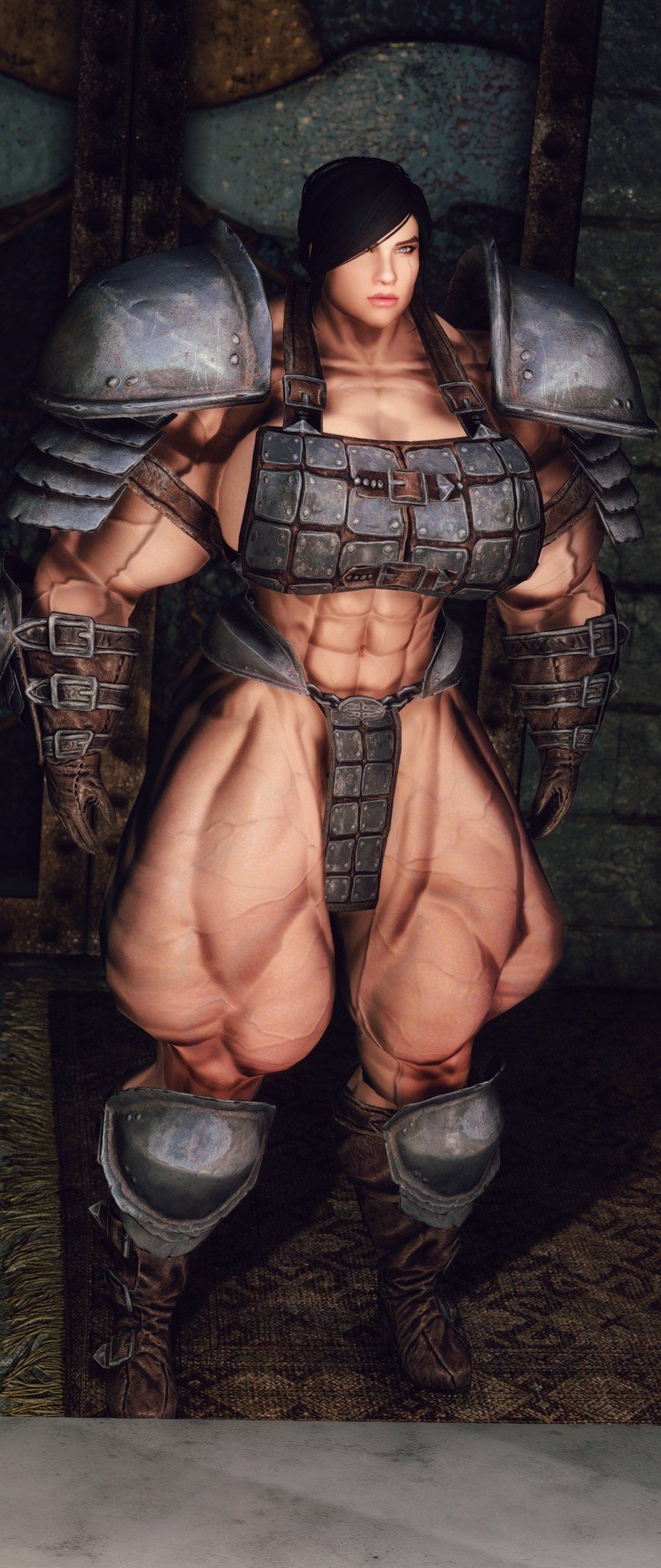 HUGE Muscle female mod for Skyrim (size bodies S-M-L-XL) 57