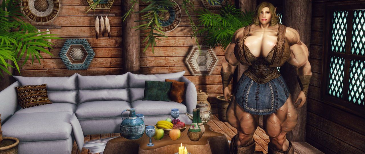 HUGE Muscle female mod for Skyrim (size bodies S-M-L-XL) 63
