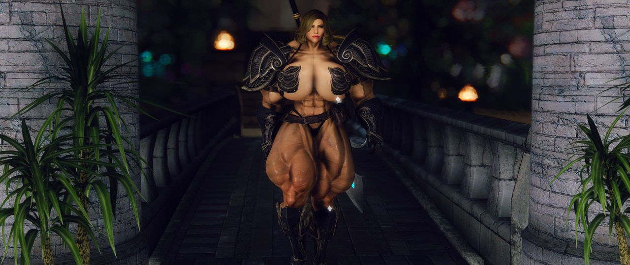 HUGE Muscle female mod for Skyrim (size bodies S-M-L-XL) 64