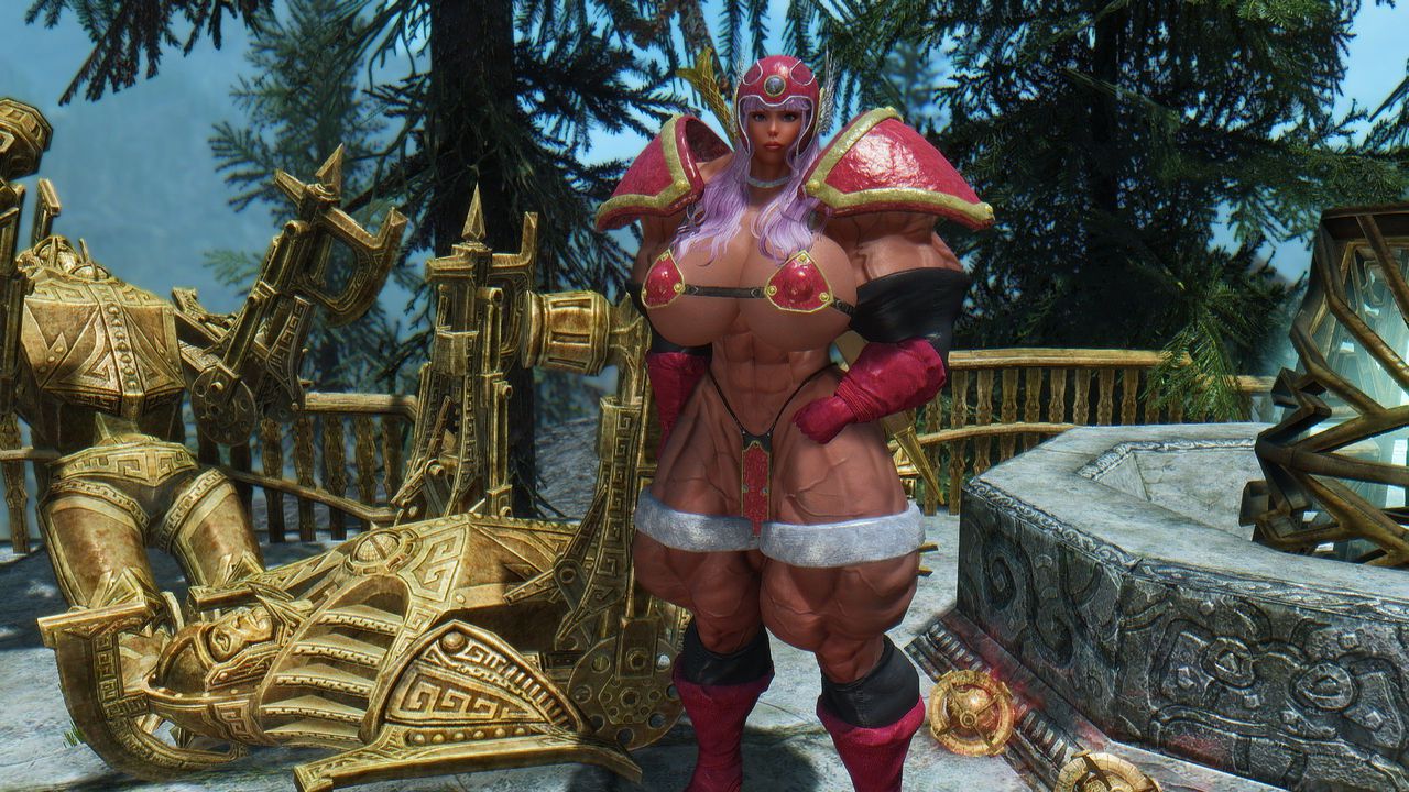 HUGE Muscle female mod for Skyrim (size bodies S-M-L-XL) 70