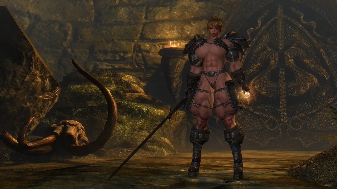 HUGE Muscle female mod for Skyrim (size bodies S-M-L-XL) 8