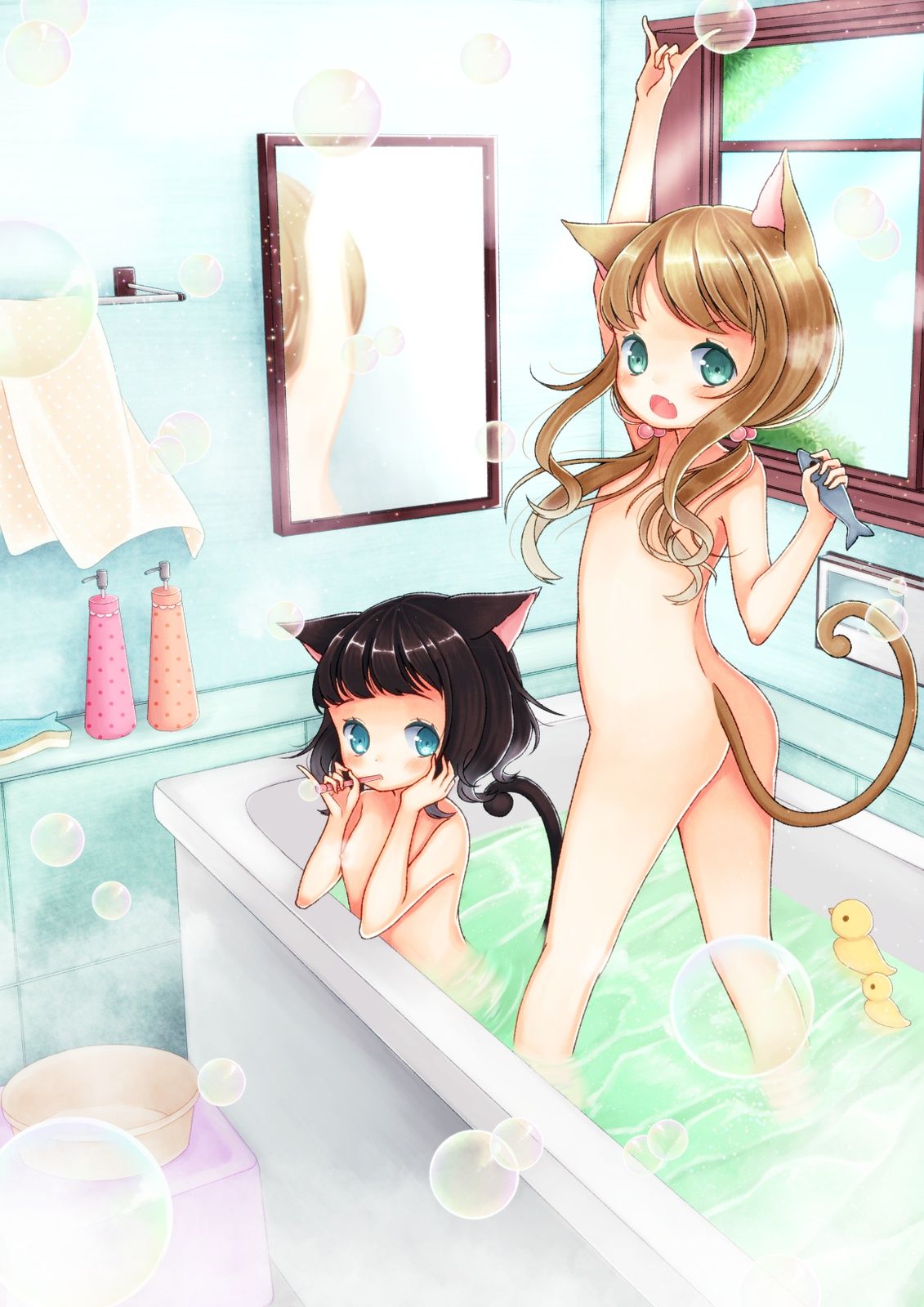Defenseless Loli children innocently sucking in the bath! Part 4 2