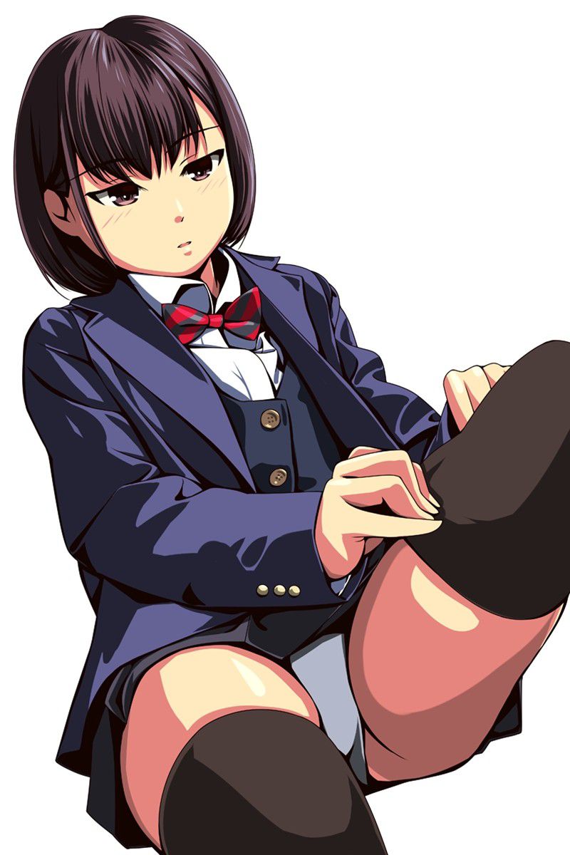 There is no pervert who is estrus in the secondary erotic image of a beautiful girl wearing knee socks from the morning, right? I'm doing, but w 15