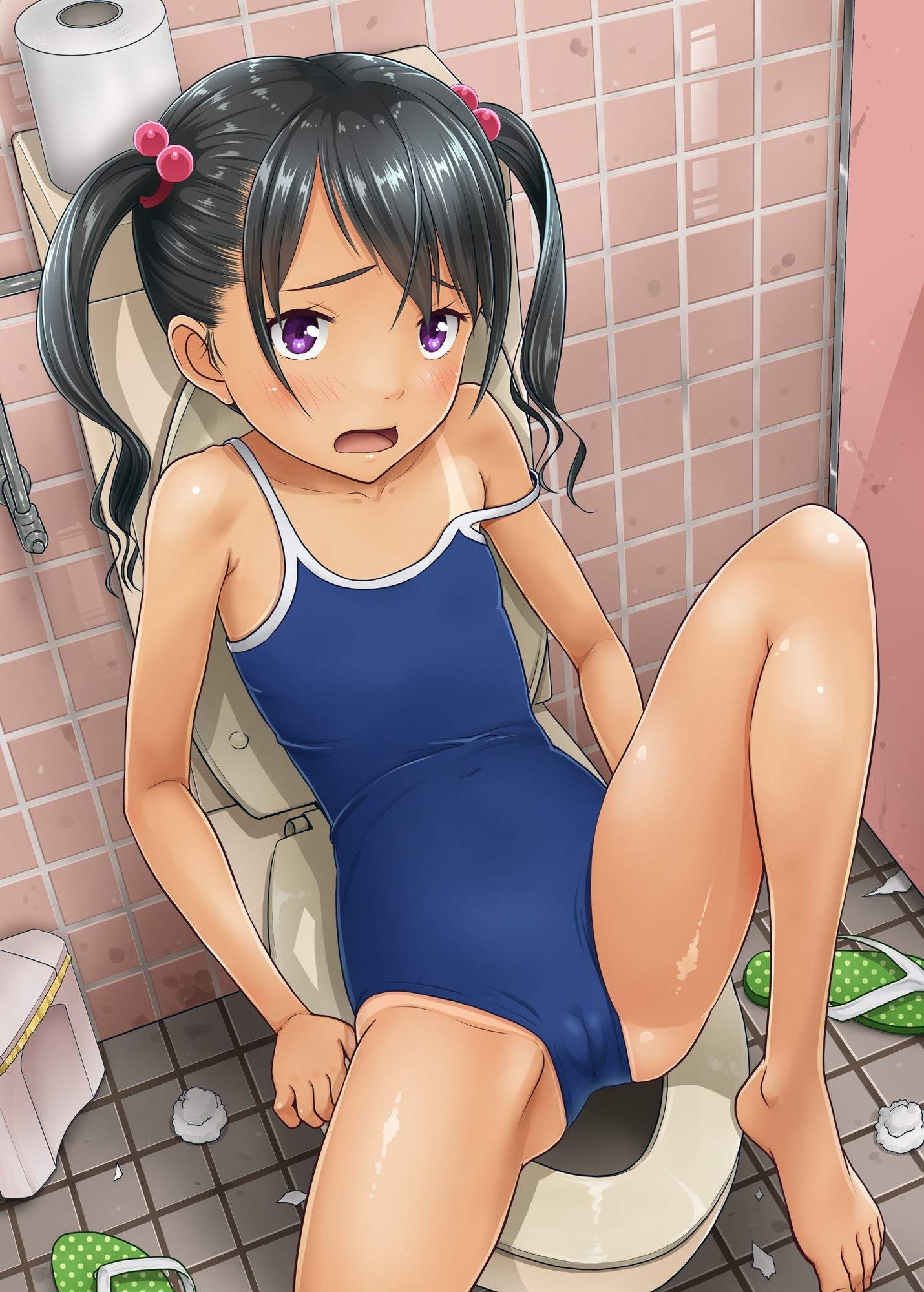 A combination of dark blue school swimsuit and cute loli is moe-chi-tei image ♪ (18) 12