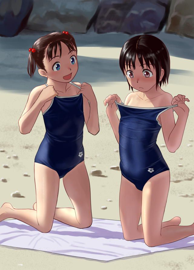 A combination of dark blue school swimsuit and cute loli is moe-chi-tei image ♪ (18) 15