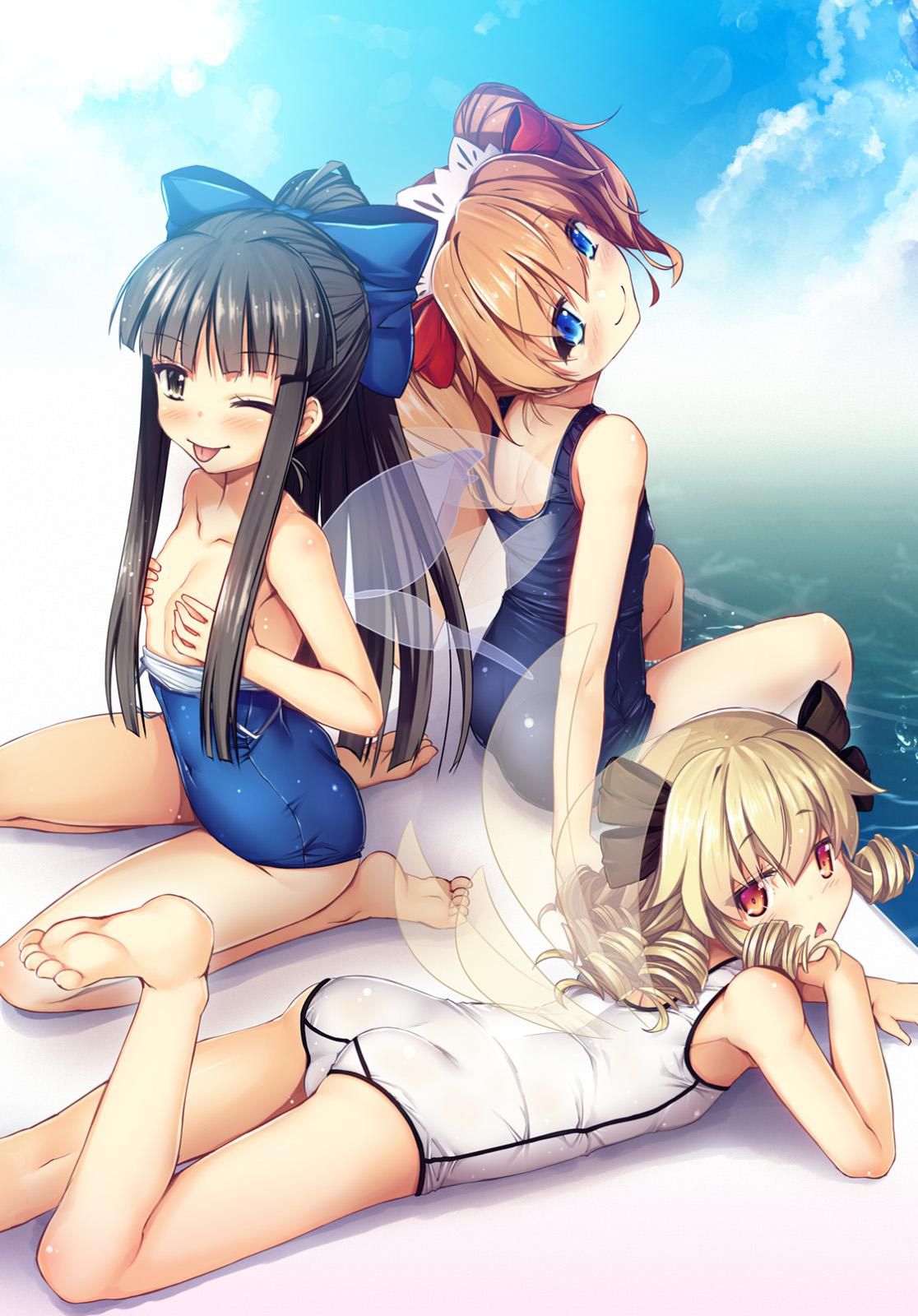 A combination of dark blue school swimsuit and cute loli is moe-chi-tei image ♪ (18) 21