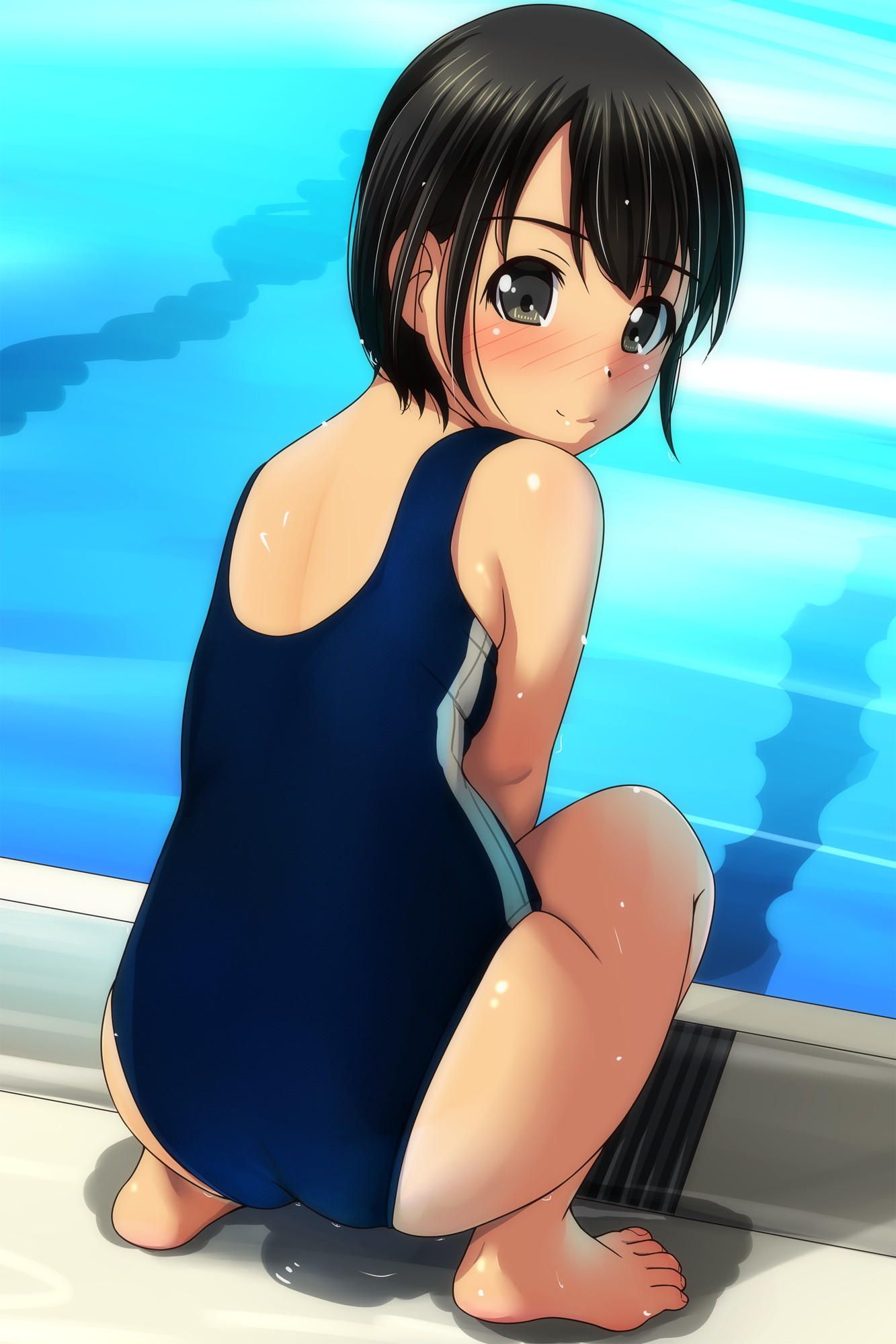 A combination of dark blue school swimsuit and cute loli is moe-chi-tei image ♪ (18) 3