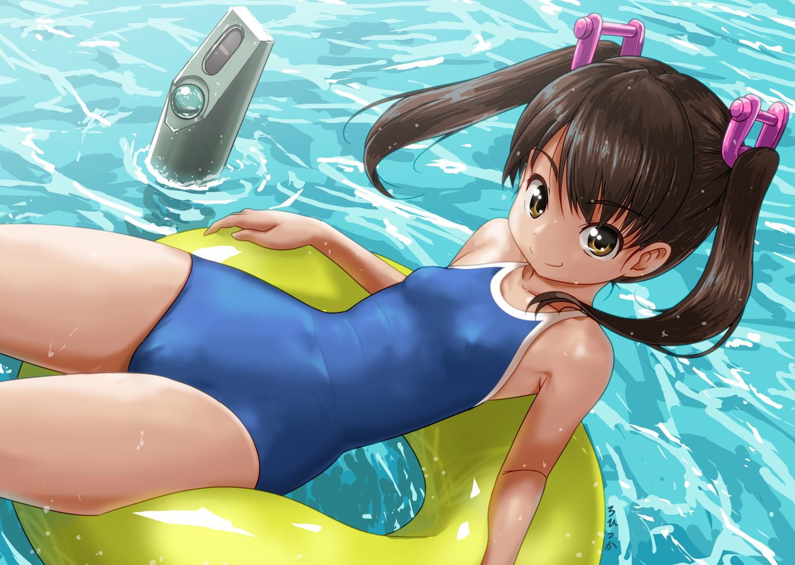 A combination of dark blue school swimsuit and cute loli is moe-chi-tei image ♪ (18) 38