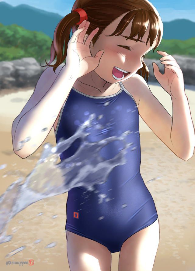 A combination of dark blue school swimsuit and cute loli is moe-chi-tei image ♪ (18) 41
