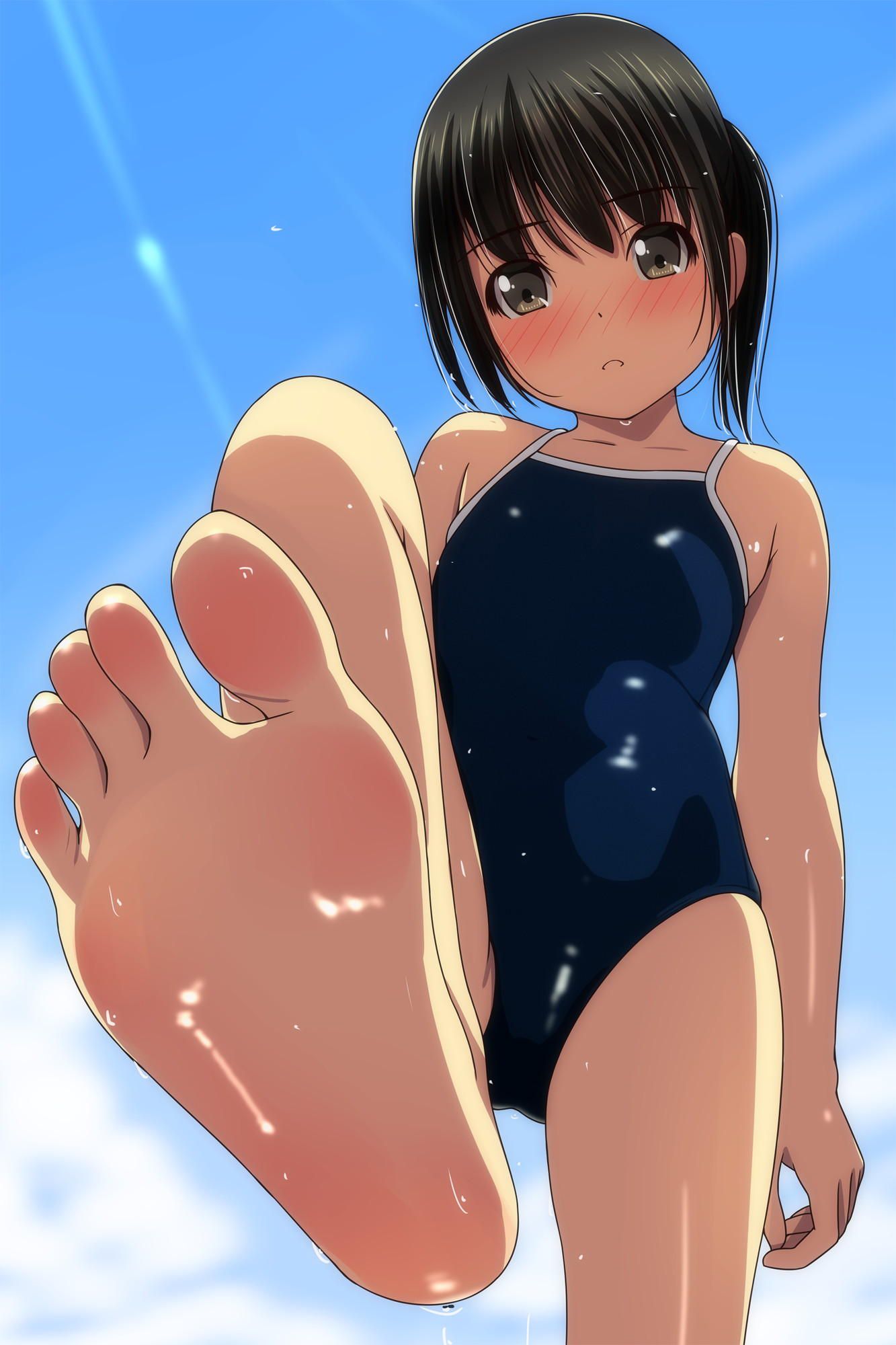 A combination of dark blue school swimsuit and cute loli is moe-chi-tei image ♪ (18) 45