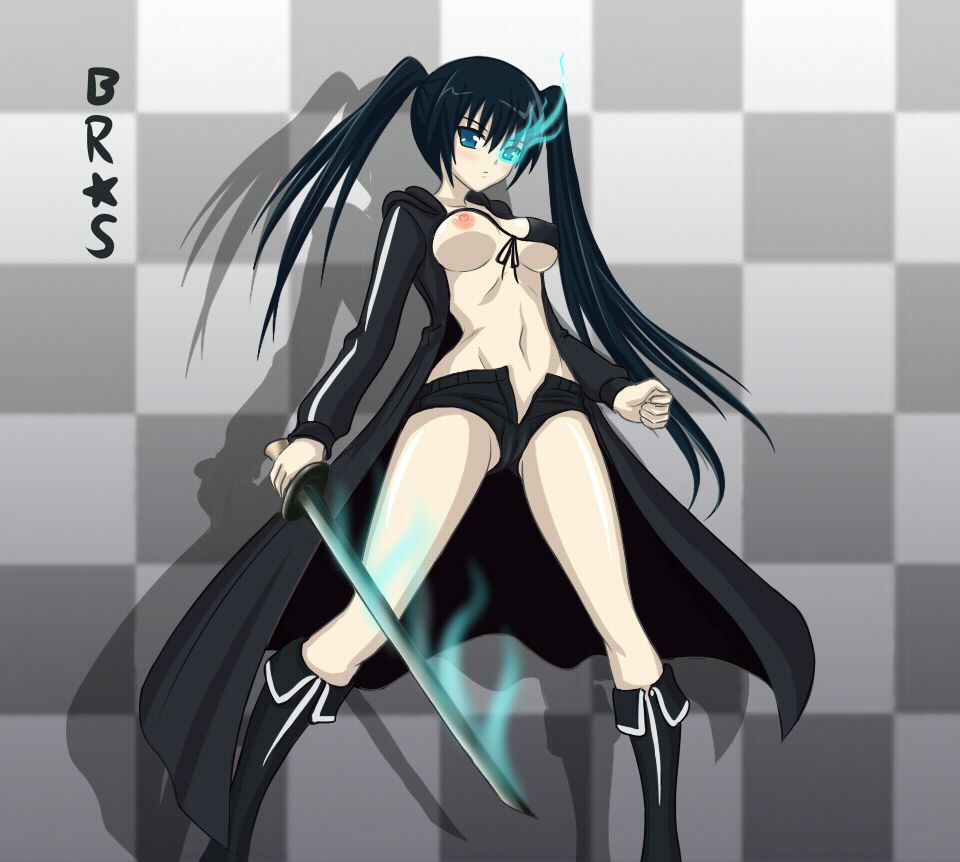 It is an erotic image of the black rock shooter! 11