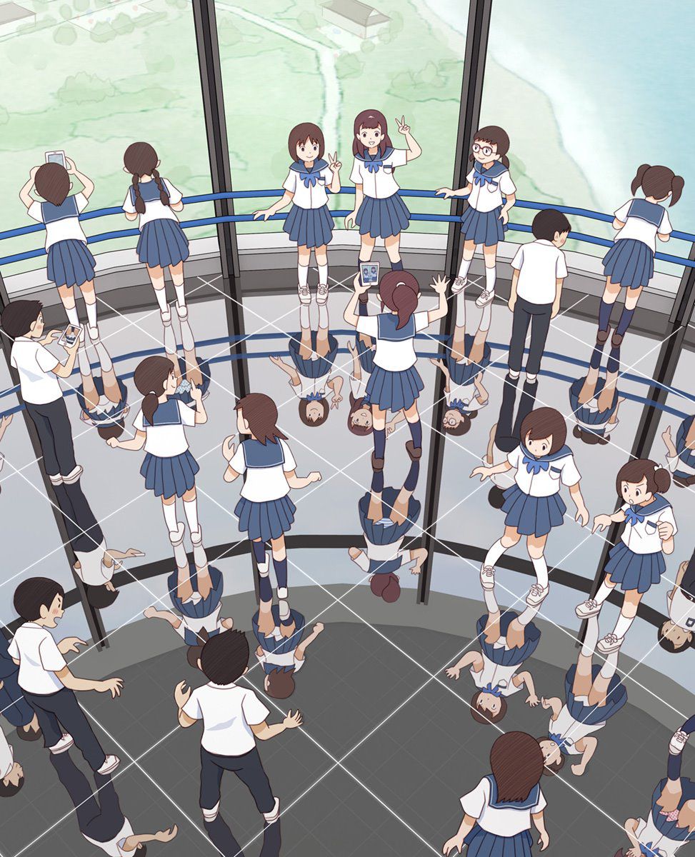 【Image】The floor is mirror-like observatory, and the pants of the schoolgirl are reflected and it is fully seen. 1