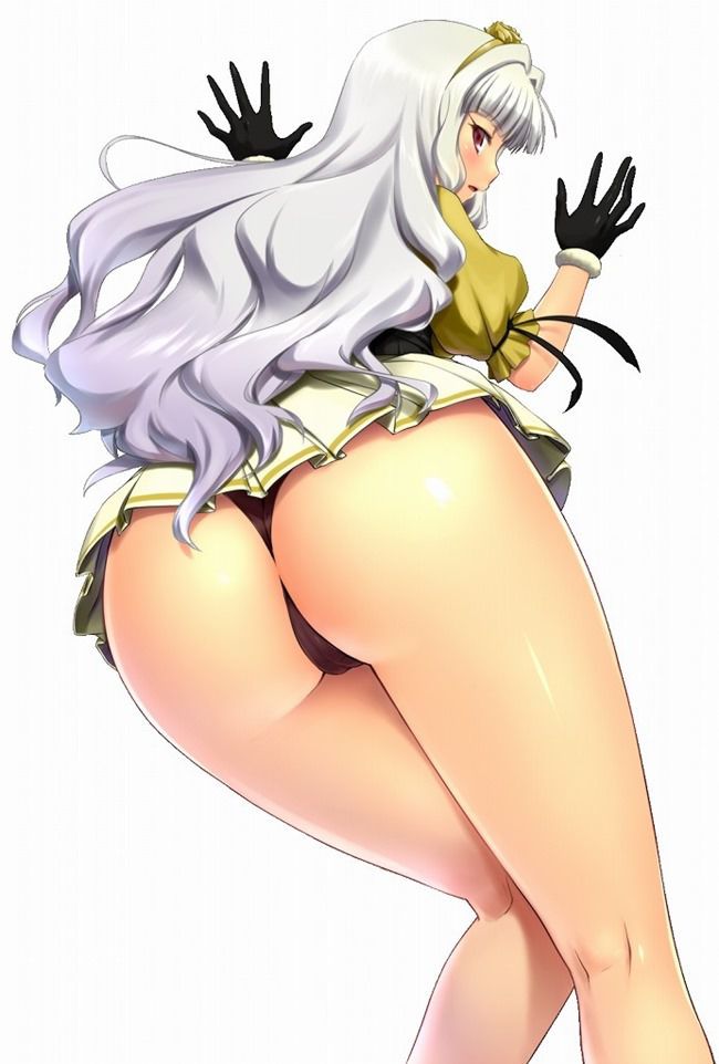 【Secondary】 Erotic image of T-back underwear that has been showing off the underwear of face in the mini skirt not pants appearance though it is T-back 31