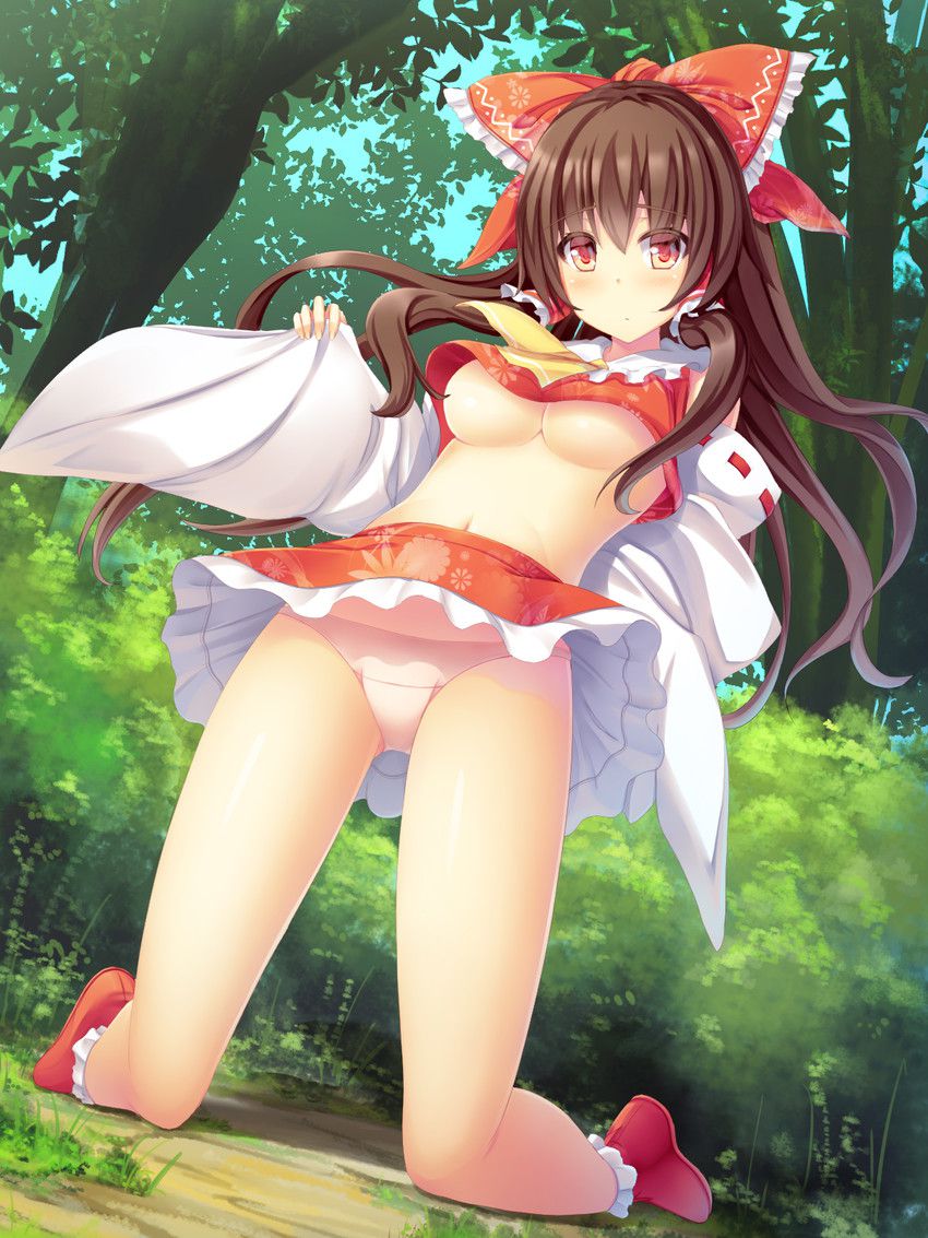 [Secondary] erotic image of a nice assisted wind underwear that the whimsical wind is winding up the skirt of the girl 11