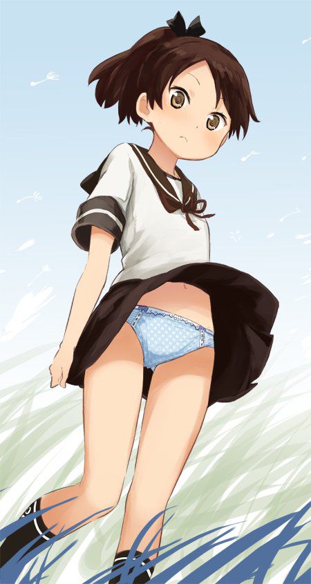 [Secondary] erotic image of a nice assisted wind underwear that the whimsical wind is winding up the skirt of the girl 20