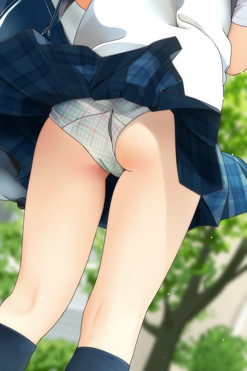 [Secondary] erotic image of a nice assisted wind underwear that the whimsical wind is winding up the skirt of the girl 39