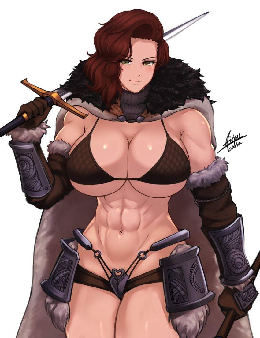 [Uneasiness of the match in defense] secondary erotic image of female swordsman who is dressed with a lot of exposure 19