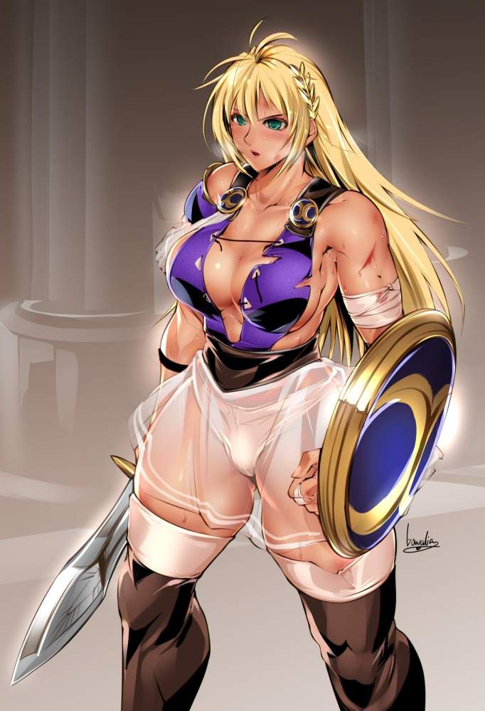 [Uneasiness of the match in defense] secondary erotic image of female swordsman who is dressed with a lot of exposure 31