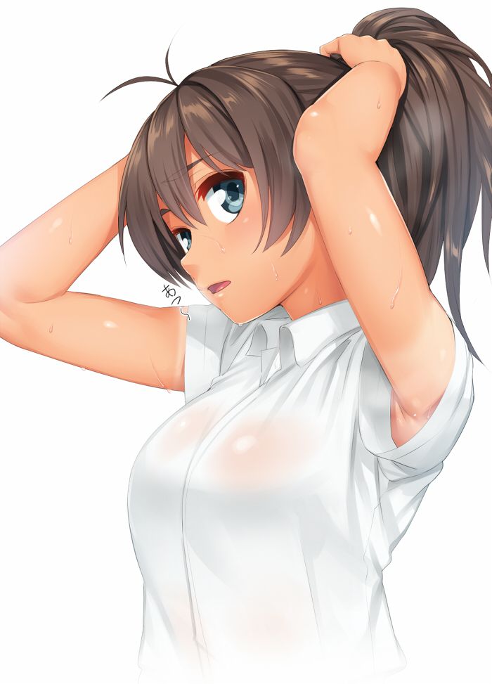 [Secondary] armpit erotic image of the beautiful woman who seems to drift a fragrant smell in a little sweaty 1