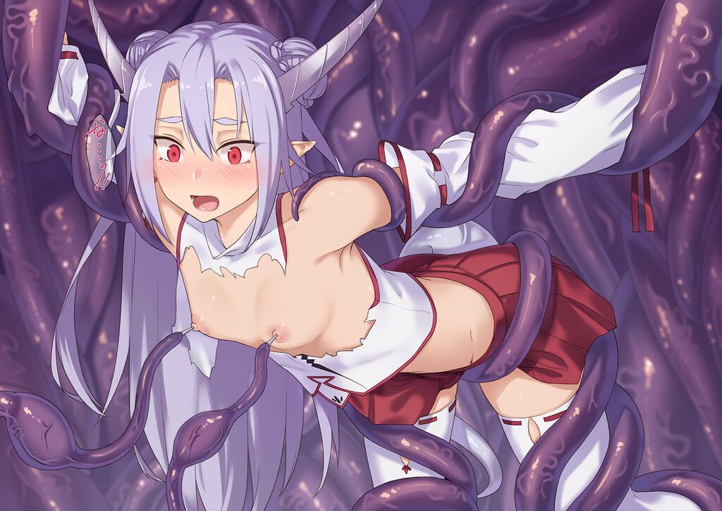 【222 Photos】 Ecchi secondary image of a beautiful girl being by tentacles 29