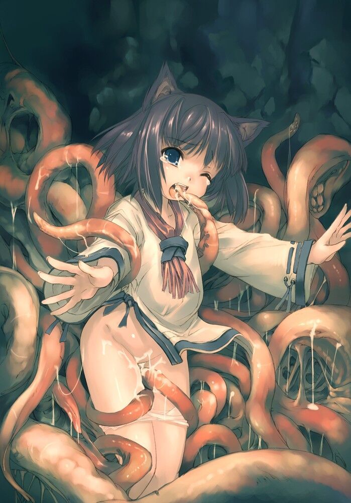 【222 Photos】 Ecchi secondary image of a beautiful girl being by tentacles 62