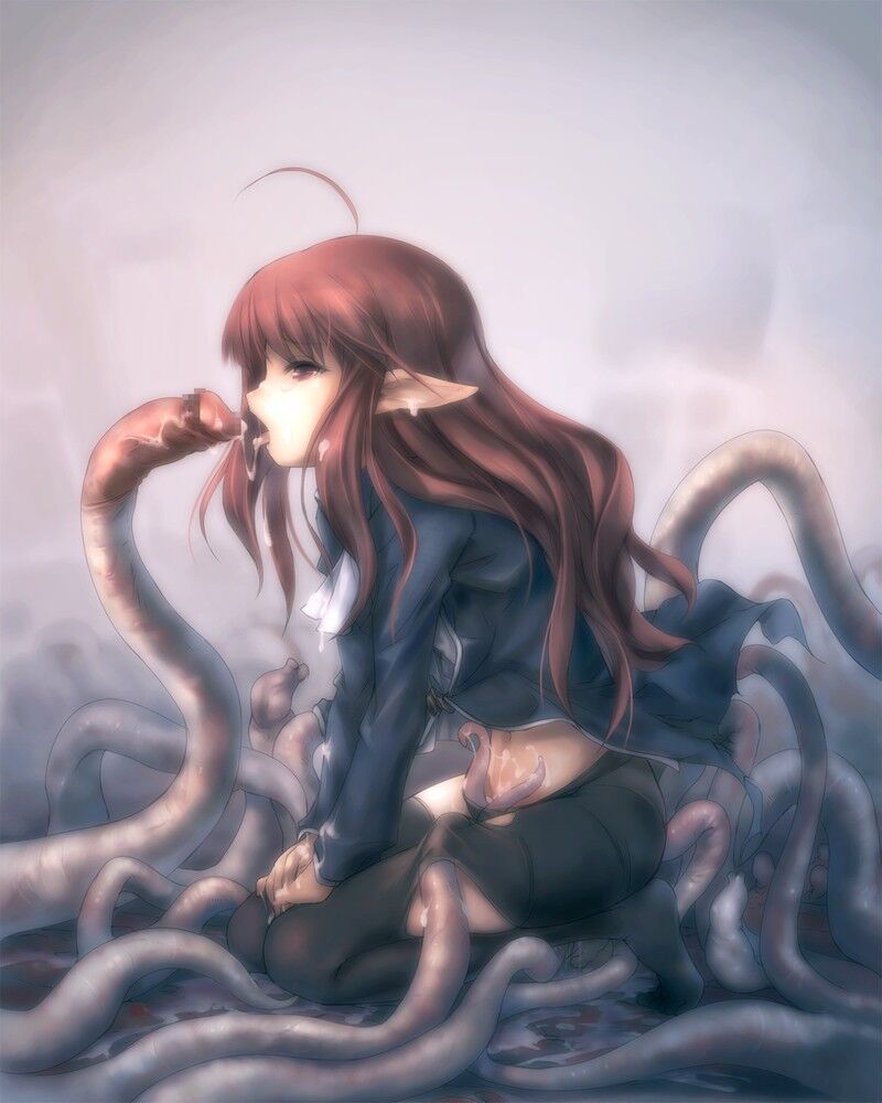 【222 Photos】 Ecchi secondary image of a beautiful girl being by tentacles 66