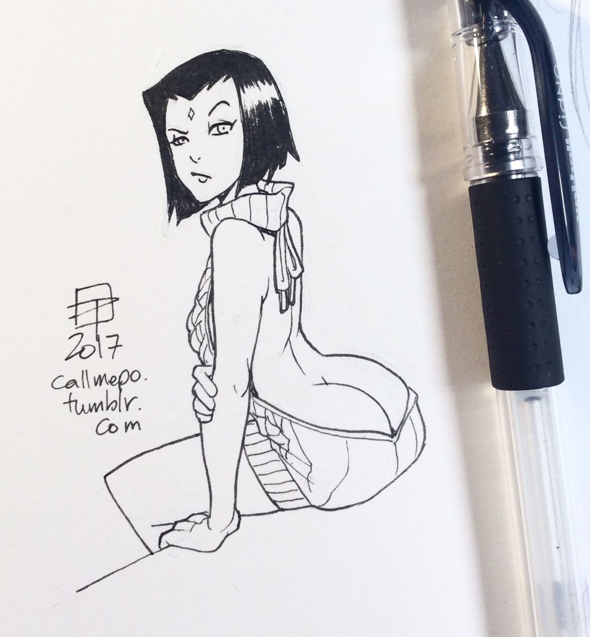 Callmepo - Short Shorts + Virgin Killer Sweater 26