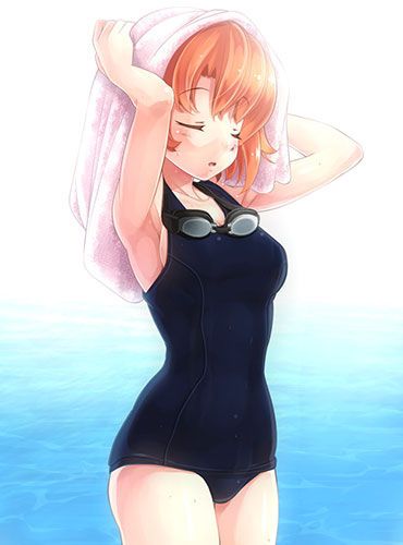 (School Swimsuit) Erotic Image of Squishy Water 54