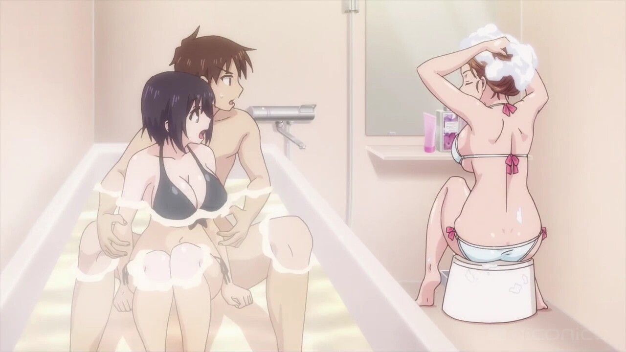 Anime [O-Bafuro-tei] erotic scene to take a bath with the younger sister in one episode and almost have sex! 20