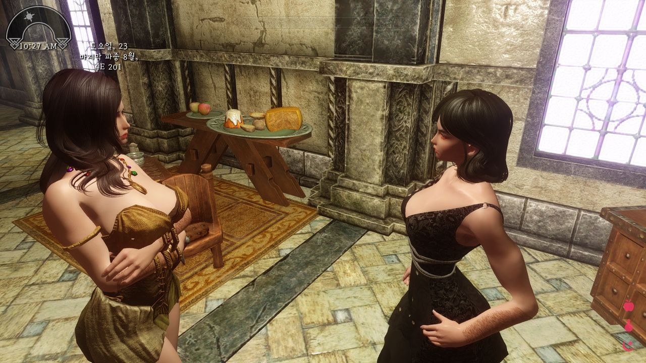 Extremely Hairy Girls in Skyrim (Ver 1.4) - 2 Hairy Girls love each other 2