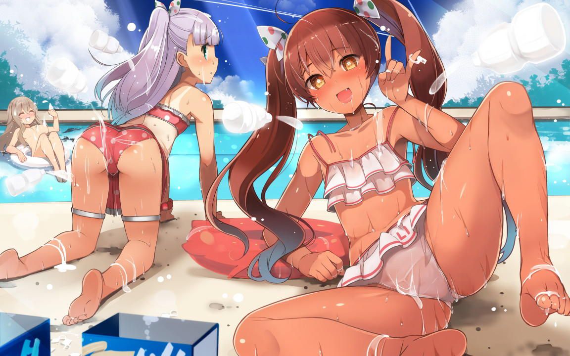 "It's okay!" It's still summer! All year round tanning at's indelible club activity girl and and Arecole... ♪ 11