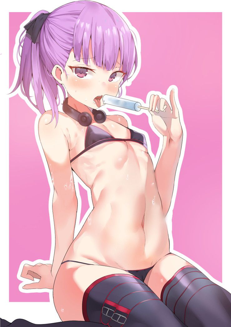Purple hair anime, erotic image of game character 11