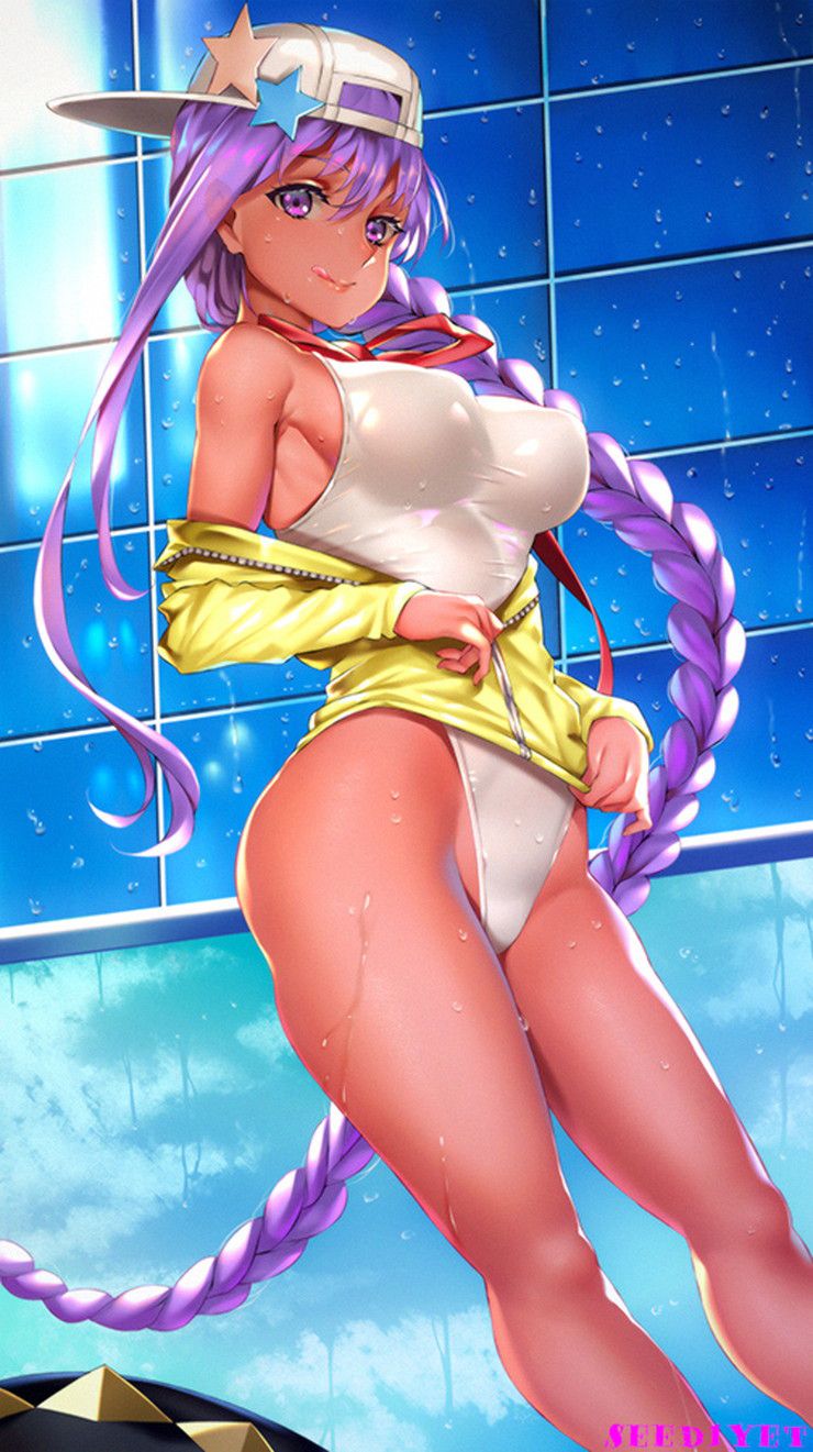Purple hair anime, erotic image of game character 15