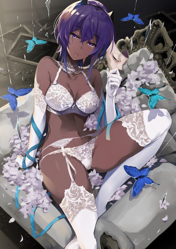 Purple hair anime, erotic image of game character 22