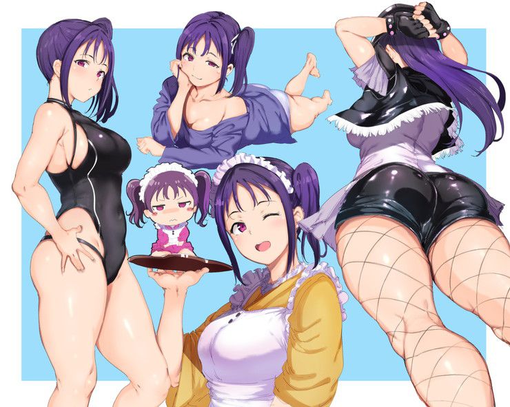 Purple hair anime, erotic image of game character 47