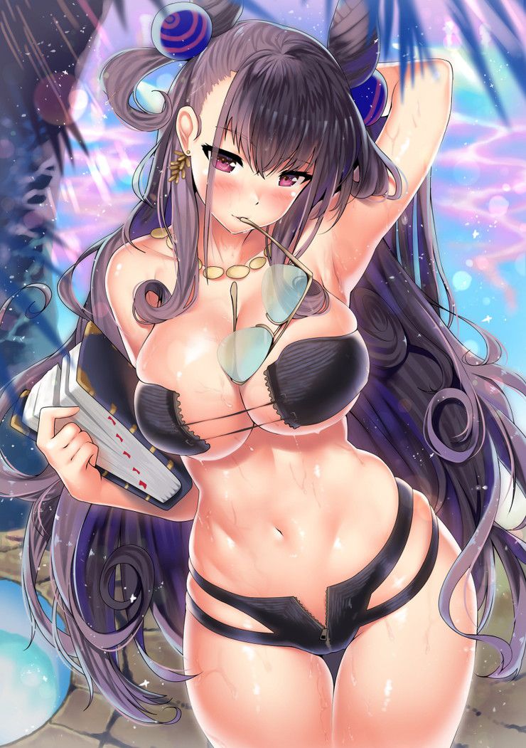 Purple hair anime, erotic image of game character 49