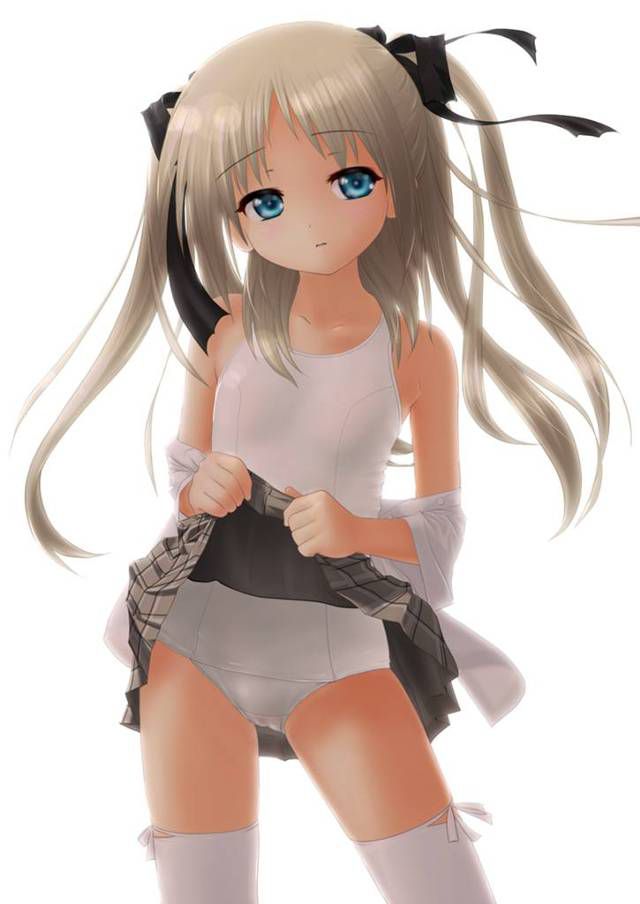 [White sk] white sku image sle that seems to be not able to face it because the skin becomes transparent in the poor milk white school swimsuit and is 6 times erotic of normal 1