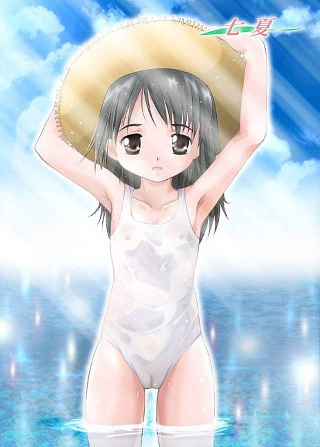 [White sk] white sku image sle that seems to be not able to face it because the skin becomes transparent in the poor milk white school swimsuit and is 6 times erotic of normal 17