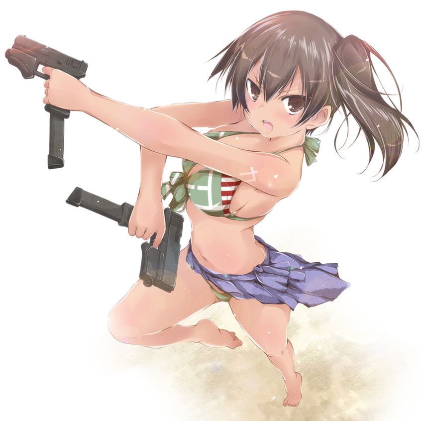 Summary of images of good-looking second-look girls who are banging with two handguns 25