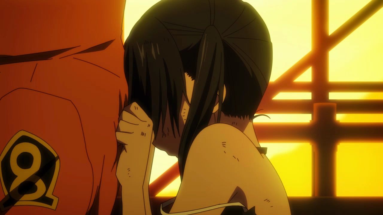The erotic scene in which the girl's clothes are torn and it is done in the anime [Flame No Fire Brigade] 9 episodes 12
