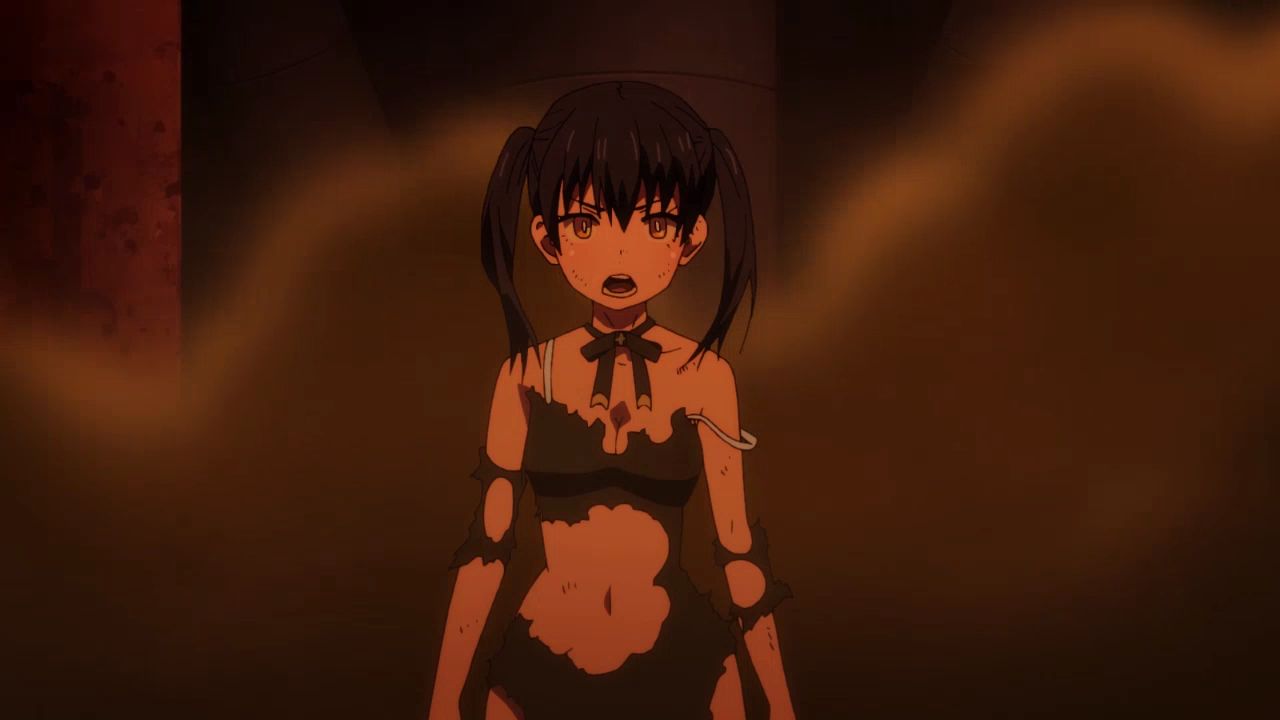 The erotic scene in which the girl's clothes are torn and it is done in the anime [Flame No Fire Brigade] 9 episodes 16