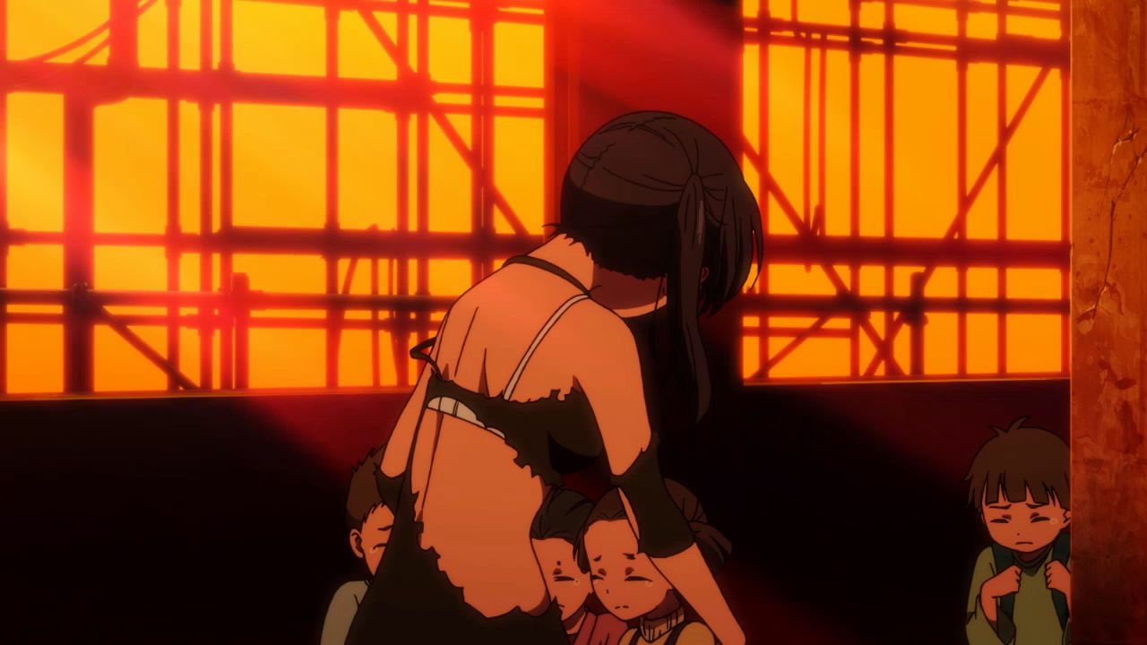 The erotic scene in which the girl's clothes are torn and it is done in the anime [Flame No Fire Brigade] 9 episodes 19