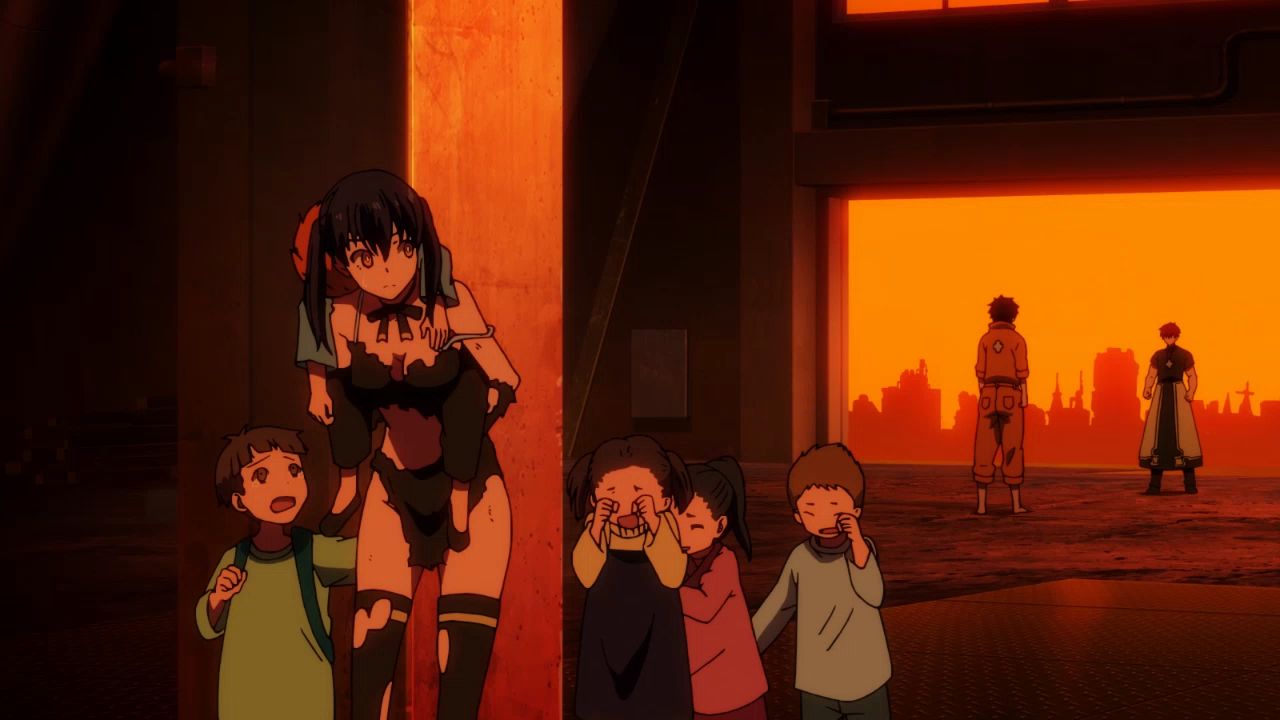 The erotic scene in which the girl's clothes are torn and it is done in the anime [Flame No Fire Brigade] 9 episodes 20